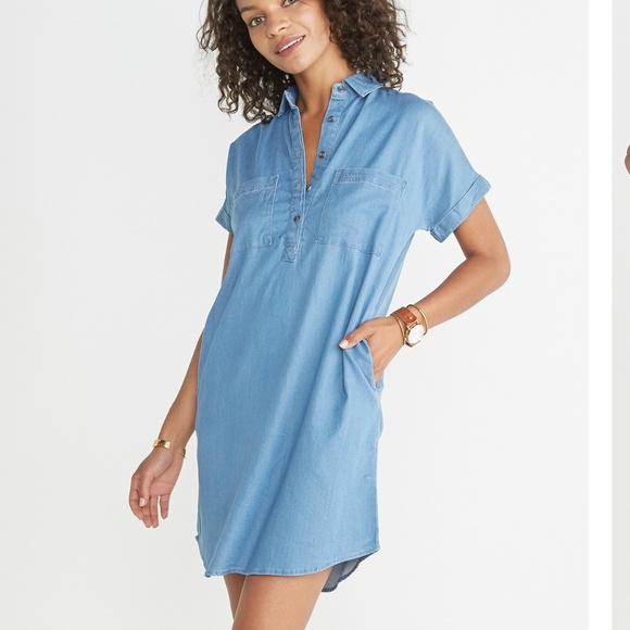 Marine Layer Daisy Chambray Tunic Dress - Picture 2 of 8